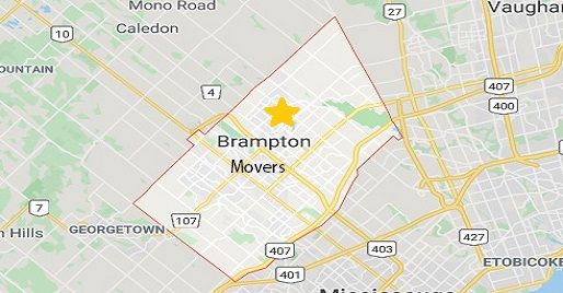 Moving company Brampton map